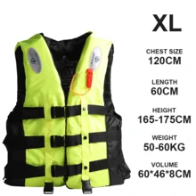 S M L XL XXL XXXLStock Adult Buoyancy Aid Sailing Kayak Boating Life Jacket Vest With A Whistle Attached - Fluorescent Green - View 6