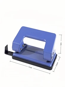 1pc Dual Hole Puncher, Portable Puncher, A4 Paper A5, Multifunctional Document Puncher, Loose Leaf Bill Card Binding, Office Supplies, Hand Account Metal Puncher, Stationery Accessories, School Supplies, Suitable For Boys And Girls, Students, White-Collar Workers, Teachers, Warehouse Staff, Etc,Back To School
