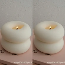 3Pcs Handmade Donut Candle, Holiday Decor, Creative Handicraft Gift, Aromatherapy Candle Ornament, Birthday Present, Cute Decoration, Photography Prop, Valentine's Day Gift, Mother's Day Gift, Creative Ornament, Shaped Candle, Home Decor, Dining Table Decor, Christmas Decoration Gifts Graduation