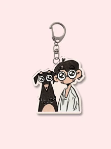 1pc Kpop Star Acrylic Cartoon Keychain/Anime Keychain/Friendship Keychain: Featuring Characters Bag Accessories, Funny Jewelry, And Fans Gifts. Ideal For Boyfriends, Girlfriends, Family Members, Teachers, Party Gifts, ARMY-Themed Cell Phone Decorations.
