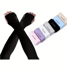 1 Cặp Găng Tay Chống Nắng Chống Tia UV Làm Mát Mùa Hè Nén Ngón Tay Băng Lụa Cho Nam Và Nữ, Tay Áo Lái Xe Thể Thao Ngoài Trời Tay Áo Che Cánh Tay Bảo Vệ Cánh Tay Vỏ Bọc Tay Áo Quấn Tay Tay Áo Bảo Vệ Tay Áo Tay Áo Găng Tay Găng Tay Giữ Ấm Tay Áo Chống Nắng Tay Che Tay Nhún Tay Chống Nắng Găng Tay Chống Nắng Bolero Găng Tay Chống Tia UV Áo Sơ Mi Phụ Kiện Trang Phục - màu đen - Xem 1