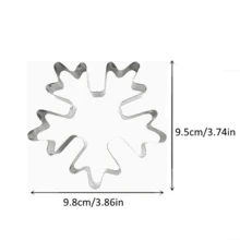 1PC雪花饼干模具适合日常或节日制作饼干。可重复使用，在餐厅厨房也能安心使用。