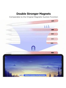 1 支适用于智能手机和平板电脑的通用电容式触摸屏手写笔，无需无线连接，USB 可充电，磁性合金材质，兼容 Apple/IOS/Android/Windows/IPad Pro Air Mini 平板电脑和智能手机，兼容 2018 年后更新的 Apple 平板电脑