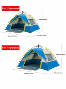 Outsunny Tente De Camping 2-3 Personnes Tente Dôme étanche Légère