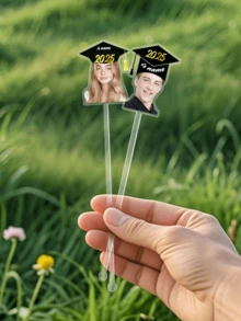 1pc Custom Coffee Stirrer With Personalized Portrait Logo, Acrylic Coffee Stirrer With Rounded Ends, Custom Cocktail/Milk Tea Mixer, Drink Stirrer For Birthday Party, Wedding Beverages, Smooth Acrylic Drink Mixer, Beverage Sticks, Cafe Accessories, School Supplies, Customized Acrylic Mixer Water Bottle,Brunch-Ready,Warm Ambience,Home & Living,Customized Water Bottle & Cup Accessories - Multicolor - View 9