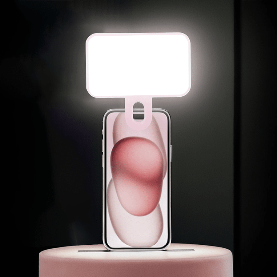 Tragbares Selfie-Licht Video-Konferenz-Beleuchtung mit Clip für Handykamera, Clip-On-LED-Licht für Videokonferenzen, 3 Beleuchtungsmodi, wiederaufladbar, tragbar, geeignet für Laptops/Smartphones/Tablets/Zoom-Anrufe/Make-up, geeignet für Selfies und Live-Streaming, tragbares Licht