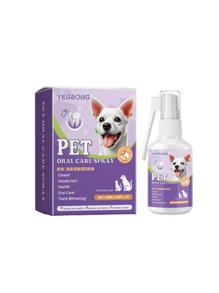 1pc Oral Cleaning Spray, Cleaning Tartar, Tooth Stains, Oral Odor, Fresh Breath, Universal For Cats And Dogs