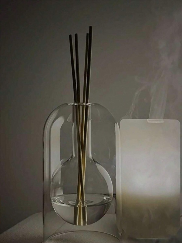 1 Pc Of Simple Luxury Style Glass Aromatherapy Bottle, For Aromatherapy, Diffuser, Home Perfume, House Freshener