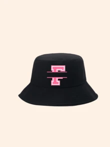 1pc Kids 26 Letter Custom Bucket Hat, Personalized Fashionable Versatile, Suitable As Gift, Fits Boys And Girls Daily Wear - Multicolor - View 12