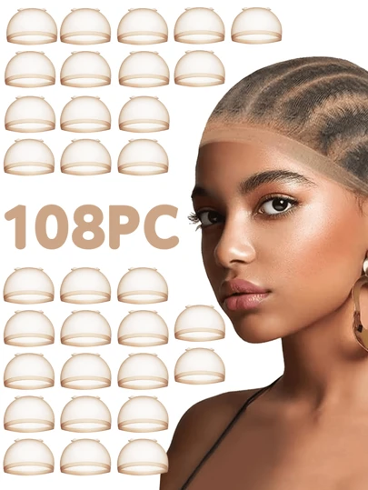 2 piezas/paquete Gorro de peluca invisible de alta definición, adecuado para pelucas con encaje frontal - Gorro de peluca de malla transparente, para mujeres - Accesorio de peluca para crear un aspecto natural