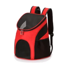 透气狗狗背包，适合小型宠物/猫/小狗，宠物背包带网状通风功能和靠垫背部支撑，适合旅行、露营、散步和户外