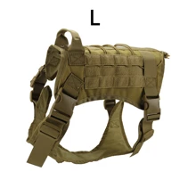 Tactical Dog Harness For Large Dogs, Tension Free Adjustable Pet Harness, Reflective Work Training Harness, Molle Vest With Handle, Easy Controllable Blast-Proof, Hook And Loop Panel, Pet Vest Style Dog Harness