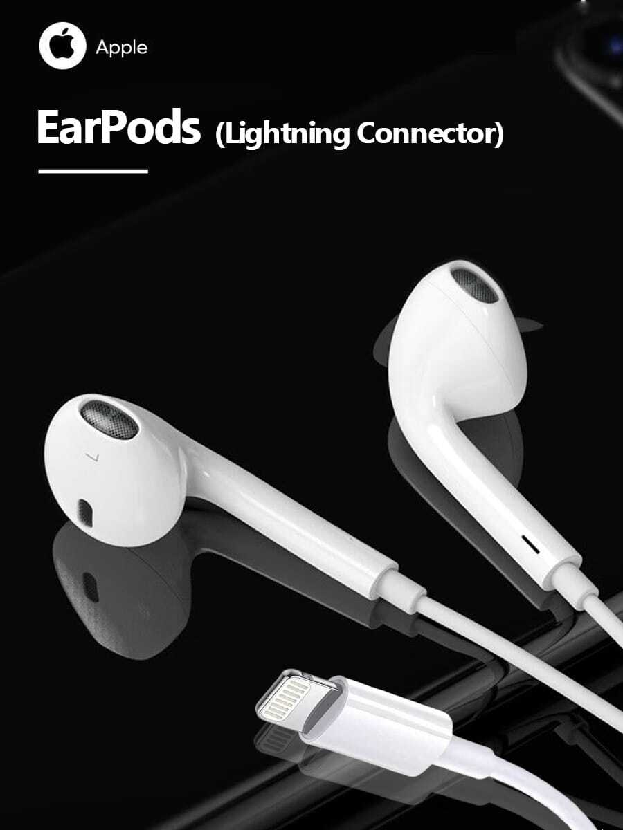 Auriculares con cable EarPods originales de Apple con conector USB-C Lightning - Blanco - Ver 1