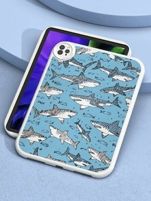 Ocean 1pc Shark Graphic Shockproof Tablet Case For Galaxy Tab A7 LITE, IPad Pro 11-Inch 2021, IPad 10th Generation - Multicolor - View 2