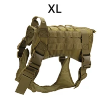 Tactical Dog Harness For Large Dogs, Tension Free Adjustable Pet Harness, Reflective Work Training Harness, Molle Vest With Handle, Easy Controllable Blast-Proof, Hook And Loop Panel, Pet Vest Style Dog Harness
