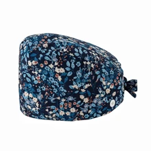 1 pieza Gorra de trabajo para mujer de poliéster con estampado geométrico, apta para médicos, enfermeras o trabajos de limpieza, práctica, antibacteriana y antipolvo, adecuada para primavera, verano, otoño e invierno
