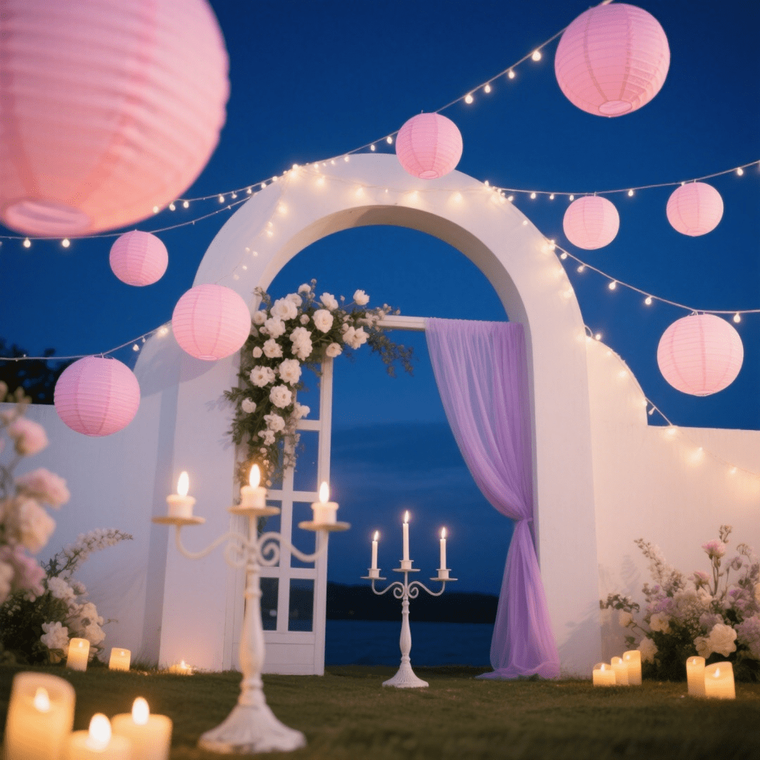 6 Stücke rosa Papier Laternen Set, Papier Laternen Dekorationen, hängende runde Papier Laternen für Innen und Außen, Abschluss, Hochzeit, Geburtstag, Valentinstag, Baby Shower Dekoration