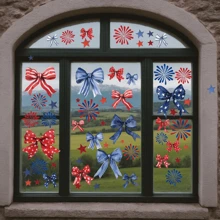 9 piezas Decoración del Día de la Independencia Lazo Decoración multifuncional minimalista para el hogar Pegatinas de pared Decoración de pared Pegatinas personalizadas