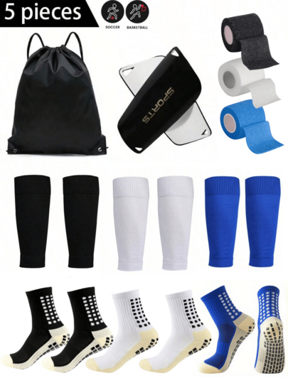 1 Pair Unisex Non-Slip Reinforced Toe Soccer Leg Warmers, 4 Sets Soccer Leg Warmers With Thickened Terry Sole, Suitable For Running, Football, Basketball, Fitness