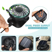 Solar Charging Fan Sunshade Cap With Two Hole Digging And Detachable Fan Devices. A Fishing Hat Suitable For Both Men And Women For Hiking And Mountain Climbing.
