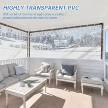 Waterproof Transparent Heavy-Duty Tarp With Buckle - Ideal For Outdoor Camping, Cars, Porches, Terraces, And Canopies, Transparent Waterproof Tarpaulin With Sealing Ring - Rainproof Outdoor Garden Cover Tarp