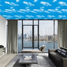 1 Roll Of Sky Blue Wallpaper 17.71"X196.8" Matte Texture Self-Adhesive Wallpaper Pvc Waterproof And Oil-Proof Stickers Are Peeled Off And Pasted, Easy To Remove, Suitable For Home Decoration And Wall Decoration