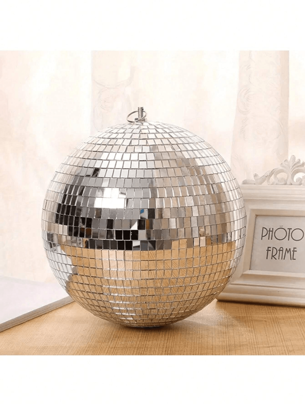 1 pièce Boule disco miroir en verre, convient pour la scène, la décoration de gâteau de mariage, la conception de fête, DJ, club, bar, décoration de festival, festival de musique, lampe disco suspendue à laser