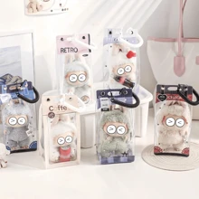 Estuche y bolsa protectora de color macaron de Labubuu (La muñeca no está incluida), bolsa de almacenamiento transparente a prueba de polvo y agua, esencial del verano, estuche de exhibición colgante claro para muñecas Labulabu de 17 cm/15 cm de pie/sentada, organizador compacto de alta claridad para regalo de mujeres (organizador para viajes/decoración del hogar)