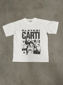 Print Basic T-Shirt - White - trắng - Xem 1