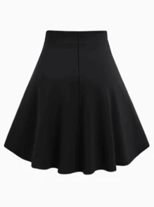 New Women Fashion Casual Decorated Skirt, Versatile Elegant High Waist Gothic Plaid Mini Skirt For Daily, Office, Outdoor, Holiday Wear. Knit Polyester Material, Suitable For Spring Summer Autumn Seasons, Women Apparel