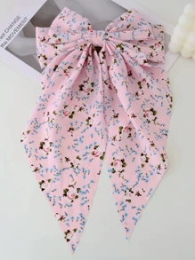 1 pieza Pinza de pelo con clip de mariposa de doble capa, con estampado de cereza y cinta de tela teñida de arándano, accesorio de pelo lindo adecuado para uso diario