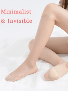 5 pares de calcetines náuticos casuales para mujer, calcetines invisibles transpirables de seda fina de baja altura antideslizantes para uso diario en verano