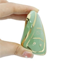 5键汽车钥匙套，TPU材质，金色镶边，适用于凯迪拉克CT4、CT5、ATS、XT6等车型，时尚设计，带钥匙扣，女孩款 - 鑰匙圈24 - 查看 9