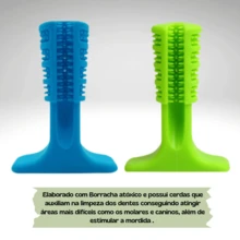 Mordedor Pet Higienizador Dental Cão Escova De Limpeza Bucal Brinquedo Para Cachorro Raças Pequenas - Azul - Visão 8
