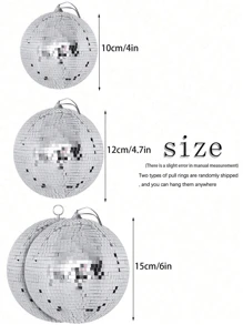 1 pièce Boule disco miroir en verre, convient pour la scène, la décoration de gâteau de mariage, la conception de fête, DJ, club, bar, décoration de festival, festival de musique, lampe disco suspendue à laser