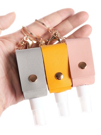 便携式挂绳喷雾瓶架皮革洗手液皮革架免费洗手液皮革架钥匙扣架皮革架包，洗手液瓶钥匙扣便携式洗手液分配器瓶皮革架，小洗手液PU瓶架免费洗手液空瓶钥匙扣链吊坠书包挂饰