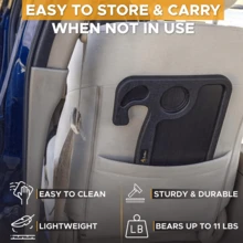 1 件 2 合 1 汽车方向盘桌 | 带笔架的笔记本电脑车载支架方向盘托盘、笔记本电脑支架 | 带饮料架的车载食物托盘 | 多功能旅行汽车配件，适用于汽车办公室旅行，适用于所有汽车