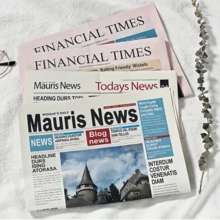 1 件復古舊報紙/英文報紙攝影道具/花卉包裝紙,顏色隨機 - 彩色 - 查看 14