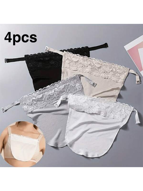 8/1/4pcs Detachable Lace Breast Cover For Women - Comfortable And Stylish Chest Cover For Clothing Accessories
