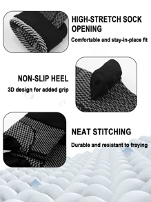 Compression Socks - Moisture-Wicking Nylon Blend, Reinforced Heel & Toe, Ankle Protection & Improved Circulation - Unisex Athletic Socks For Running, Hiking, All-Season Wear, Hiking Gear, Sporty Look, Breathable Fabric
