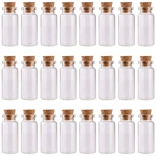 Glass Bottles With Cork 5/30/50Pcs 10ml Spell Jars Potion Bottles Halloween Decor Wish Bottles For BabyShower Wedding Favors Party Decoration DIY Art Storage Accessories