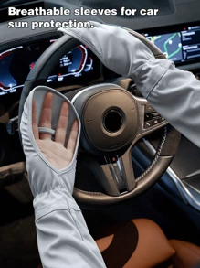 Summer Driving Arm Sleeves, Breathable Sunscreen Sleeves, Available In Grey 1 Pair/Blue 1 Pair/Pink 1 Pair/Black 1 Pair/White 1 Pair