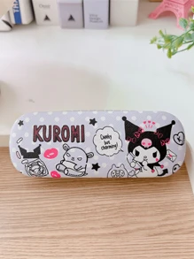 Sanrio Astuccio per occhiali carino con il personaggio Kuromi viola per donna, organizer per gioielli e occhiali da sole rosa con stampa My Melody, resistente e compressibile, accessorio portaocchiali estivo blu Cinnamoroll essenziale per auto e viaggio, portaocchiali da scrivania per scuola e ufficio, articoli Pochacco, regali di gruppo per damigelle, infermiere e insegnanti, regali per ragazze per vacanze e compleanni, articoli autorizzati Sanrio.