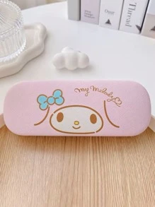 Sanrio Astuccio per occhiali carino con il personaggio Kuromi viola per donna, organizer per gioielli e occhiali da sole rosa con stampa My Melody, resistente e compressibile, accessorio portaocchiali estivo blu Cinnamoroll essenziale per auto e viaggio, portaocchiali da scrivania per scuola e ufficio, articoli Pochacco, regali di gruppo per damigelle, infermiere e insegnanti, regali per ragazze per vacanze e compleanni, articoli autorizzati Sanrio.