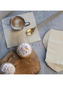 200 Sheets Bamboo Pulp Natural Color Daily Napkins, Disposable Foldable Kitchen, Dining Table, Event Occasions Soft Bamboo Paper Tissue,Kitchen,Bathroom,Home,Household Supplies - Beige - View 6