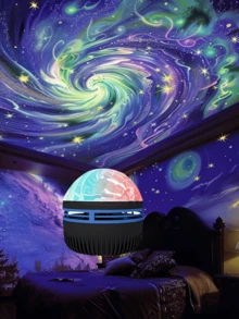 1 USB Aurora Borealis Projector Light, Creating A Magical And Wonderful Night Light Of The Milky Way And Starry Sky For Any Room. With A Remote Control For Remote Adjustment, It Offers A Multi-Color Light Show. The Galaxy Star Aurora Borealis Projector Light Is A Novel Decorative Light For Bedrooms And Living Rooms. It Is The Perfect Ideal Atmosphere Light For Home Theaters, Ceilings, Birthdays, Parties, Camping, And Weddings. It Is A Perfect Gift - ánh sáng đa sắc - Xem 4