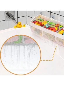 3-Tier Horizontal Large Open Bathtub Toy Storage Rack, Upgraded Capacity Version Bathtub Toy Organizer, Convenient For Storing And Sorting Toys (Color & Style Of Accessories Random)Toy Storage Bags,Sorting Toys,Shower Caddy Hanging,Toys,Kids Toys,Pool Toys,Bath Toys>Baby Bath Toys,Pool Toys For Kids,Kids Bathroom Curtain,Boys Curtains,Kids Bathroom Accessories,Kids Bath Bombs