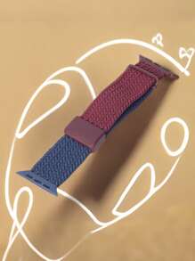 1pc Color Block Magnetic Strap Kids Watch Band Compatible With Apple Watch 38mm 40mm 41mm 42mm 44mm 45mm 46mm 49mm For Girls Boys,Sport Nylon Braided Elastic Loop Replacement Bracelets Compatible With Apple Watch Series10 9 8 7 6 5 4 3 2 1 SE Ultra1/2 For Woman Man Small Wrist