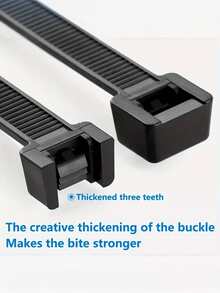 100pcs Self-Locking Adjustable Cable Ties - Assorted Sizes 300/250/200/150/100mm - Ideal For Home, Office, Garden And Workshop Cable Management, Suitable For Indoor And Outdoor Use Self-Locking Nylon Wraps