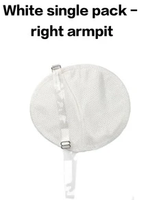 Wiederverwendbare Achselhöhlenkissen - Schweißkissen für die Achselhöhle mit verstellbaren Trägern unsichtbar, schweißhemmend, atmungsaktiv, waschbar - diskrete Schutzausrüstung für Hidschab, T-Shirts, Sommer, Sport, Reisen (Weiß, 10/8/6/4/2 Stück)